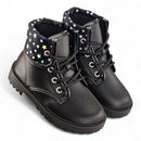 Bota Molekinha Detalhe Veludo Estrelas