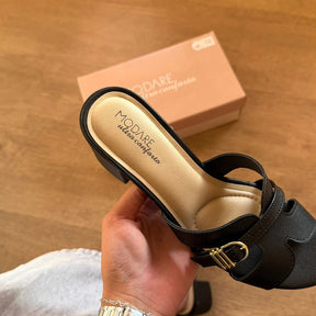 Sandália Mule Modare Salto Bloco Baixo