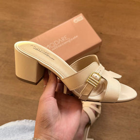 Sandália Mule Modare Salto Bloco Baixo