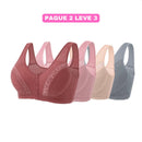 Kit 3 Sutiã Com Botões Frontais